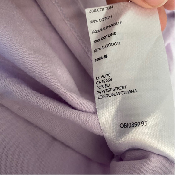 Free People Crop Top with Buttons Lavender Purple 100% Cotton Womens Size Small - Picture 15 of 15
